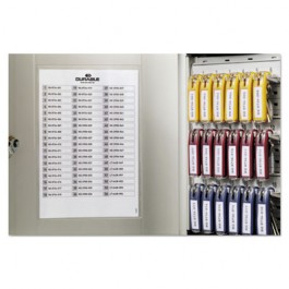 Locking Key Cabinet, 54-Key, Brushed Aluminum, Silver, 11 3/4 x 4 5/8 x 11