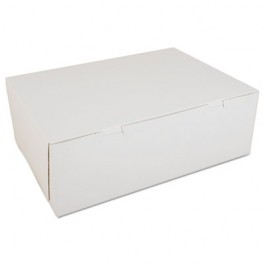 Non-Window Bakery Boxes, Paperboard, 14 1/2w x 10 1/2d x 5h, White