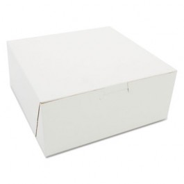 Non-Window Bakery Boxes, Paperboard, 7w x 7d x 3h, White