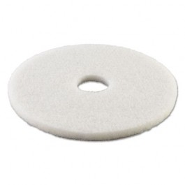 Standard 13-Inch Diameter Polishing Floor Pads, White