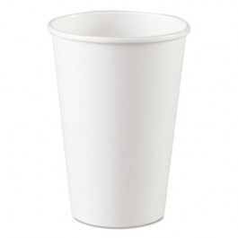 Paper Cups, Hot, 16 oz, White