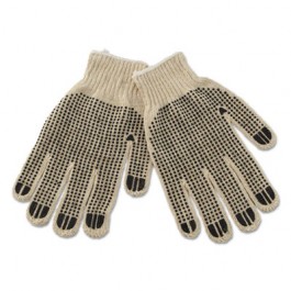 PVC-Dotted String Knit Gloves, Large