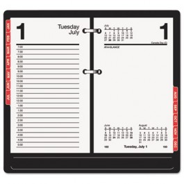 Desk Calendar Refill with Tabs, 3 1/2" x 6", 2013