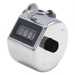 Tally I Hand Model Tally Counter, Registers 0-9999, Chrome