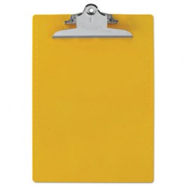 Recycled Plastic Clipboards, 1" Capacity, Holds 8-1/2w x 12h, Yellow