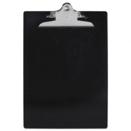 Recycled Plastic Clipboards, 1" Capacity, Holds 8-1/2w x 12h, Black