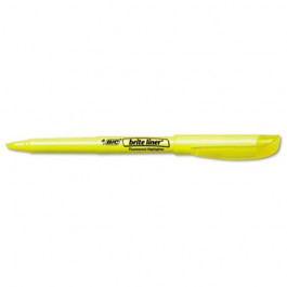 Brite Liner Highlighter, Chisel Tip, Fluorescent Yellow Ink, 12 per Pack