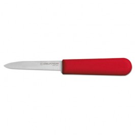Cooks Parer Knife, 3 1/4 Inches, High-Carbon Steel with Red Handle, 1/Each