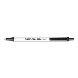 Clic Stic Ballpoint Retractable Pen, Black Ink, Medium, Dozen