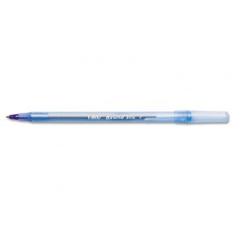 Round Stic Ballpoint Stick Pen Blue Ink, Fine, Dozen