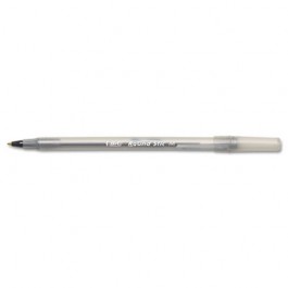 Round Stic Ballpoint Stick Pen, Black Ink, Medium