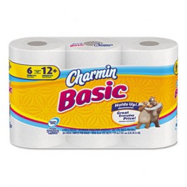 Basic One-Ply Toilet Paper, White