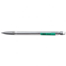 Mechanical Pencil, HB #2, 0.50 mm, Clear Barrel, Refillable, Dozen