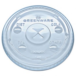 Greenware Cold Drink Lids, Fits 9, 12, 20 oz Cups, Clear