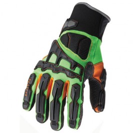 ProFlex? 925F(x) Dorsal Impact-Reducing Gloves,Black-Green-Orange, X-Large