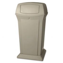 Ranger Fire-Safe Container, Square W/2 Doors, Structural Foam, 65 gal, Beige