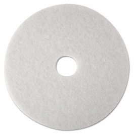 White Super Polish Floor Pads 4100, Polishing, 27" Diameter, White