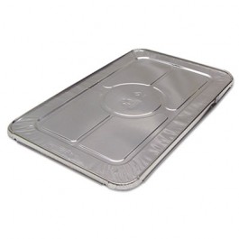 FS Foil-Lam Food Container Lids, White/Aluminum, 20 3/4w x 12 3/4d