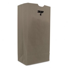 4# Paper Bag, 30-Pound Base Weight, White, 5 x 3.33 x 9-3/4
