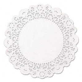 Brooklace Lace Doilies, Round, 5", White