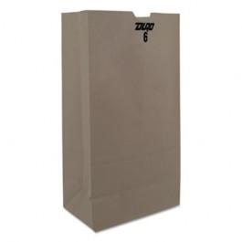 6# Paper Bag, 35-Pound Base Weight, White, 6 x 3-5/8 x 11-1/16, 500-Bundle