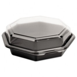 OctaView CF Containers, Black/Clear, 28oz, 7.94w x 7.48d x 3.15h