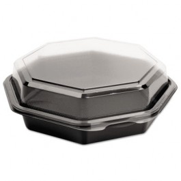 OctaView CF Containers, Black/Clear, 21oz, 7.94w x 7.48d x 2.36h