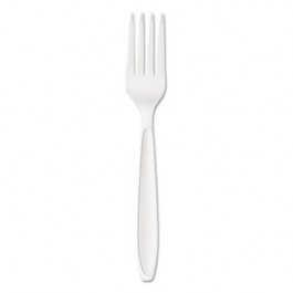 Reliance Mediumweight Cutlery, Standard Size, Fork, Bulk, White