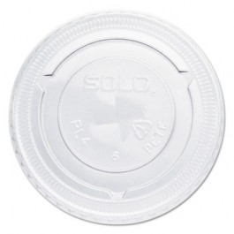 Straw-Slot Cold Cup Lids, For 7oz Plastic Cups, Clear, Plastic