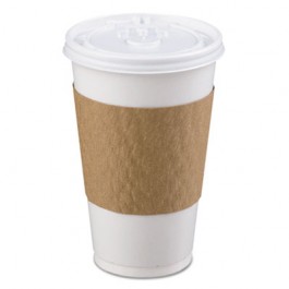 The Sleeve Hot Cup Sleeve for 10-20 oz Cups, Paperboard, Brown