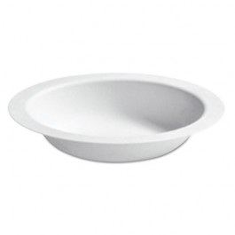 Classic White Molded Fiber Side Dish Bowls, 4 Ounces, White, Round, 250/Pack