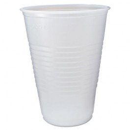 RK Ribbed Cold Drink Cups, 14oz, Clear