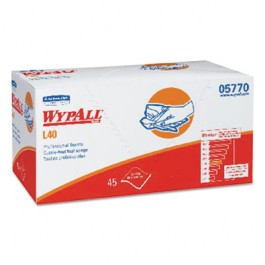 WYPALL L40 Professional Towels, 12 x 23, White, 45/Box