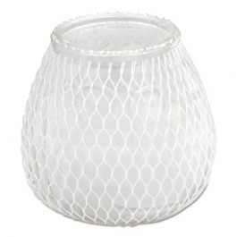 Euro-Venetian Filled Glass Candles, Frost White, 60 Hour Burn