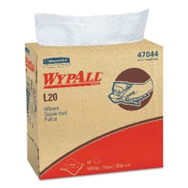 WYPALL L20 Wipers, POP-UP Box, Four-Ply, 9 1/10 x 16 4/5, White, 88/Box