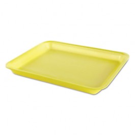 Processor/Heavy Supermarket Tray, Yellow, 10-1/2x8-1/4x1-1/8, 100/Bag