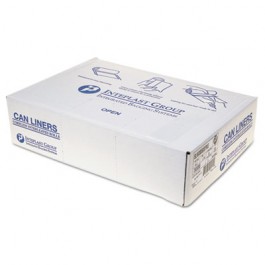 Low-Density Can Liner, 38 x 58, 60-Gallon, 1.15 Mil, Clear, 20/Roll