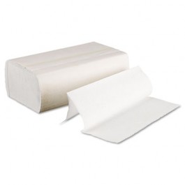Multifold Paper Towels, Bleached White, 9 x 9 9/20