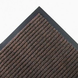 Needle Rib Wipe & Scrape Mat, Polypropylene, 48 x 72, Brown