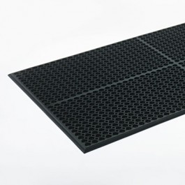 Safewalk-Light Drainage Safety Mat, Rubber, 36 x 60, Black