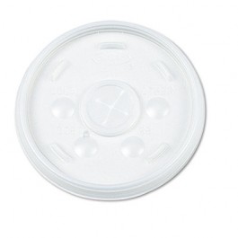 Plastic Lids, for 32-oz. Hot/Cold Foam Cups, Straw Slotted Lid, White