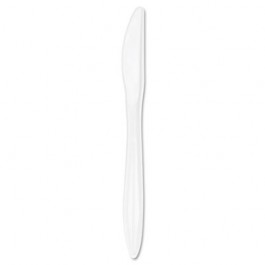 Style Setter Mediumweight Plastic Knives, White