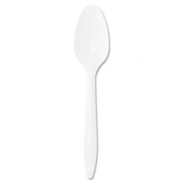 Style Setter Mediumweight Plastic Teaspoons, White