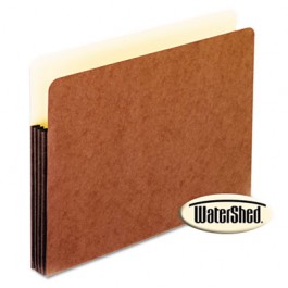 Watershed 3 1/2 Inch Expansion File Pockets, Straight Cut, Letter, Redrope