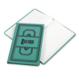 Record/Account Book, Record Rule, Blue, 300 Pages, 12 1/8 x 7 5/8