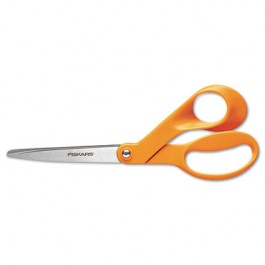 Home and Office Scissors, 8 in. Length, 3-1/2 in. Cut, Right Hand