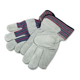 Men's Gunn Gloves with Leather Palm, Large, Gray/Multi, Pair