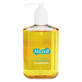 MICRELL Antibacterial Lotion Soap, Citrus Scent Liquid, 8 oz Pump