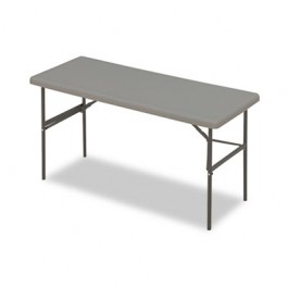 IndestrucTable TOO 1200 Series Resin Folding Table, 60w x 24d x 29h, Charcoal