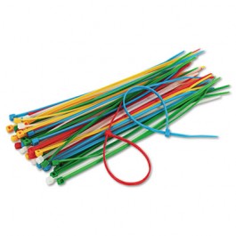 Cable Ties, 6-3/8 Length, Assorted Colors